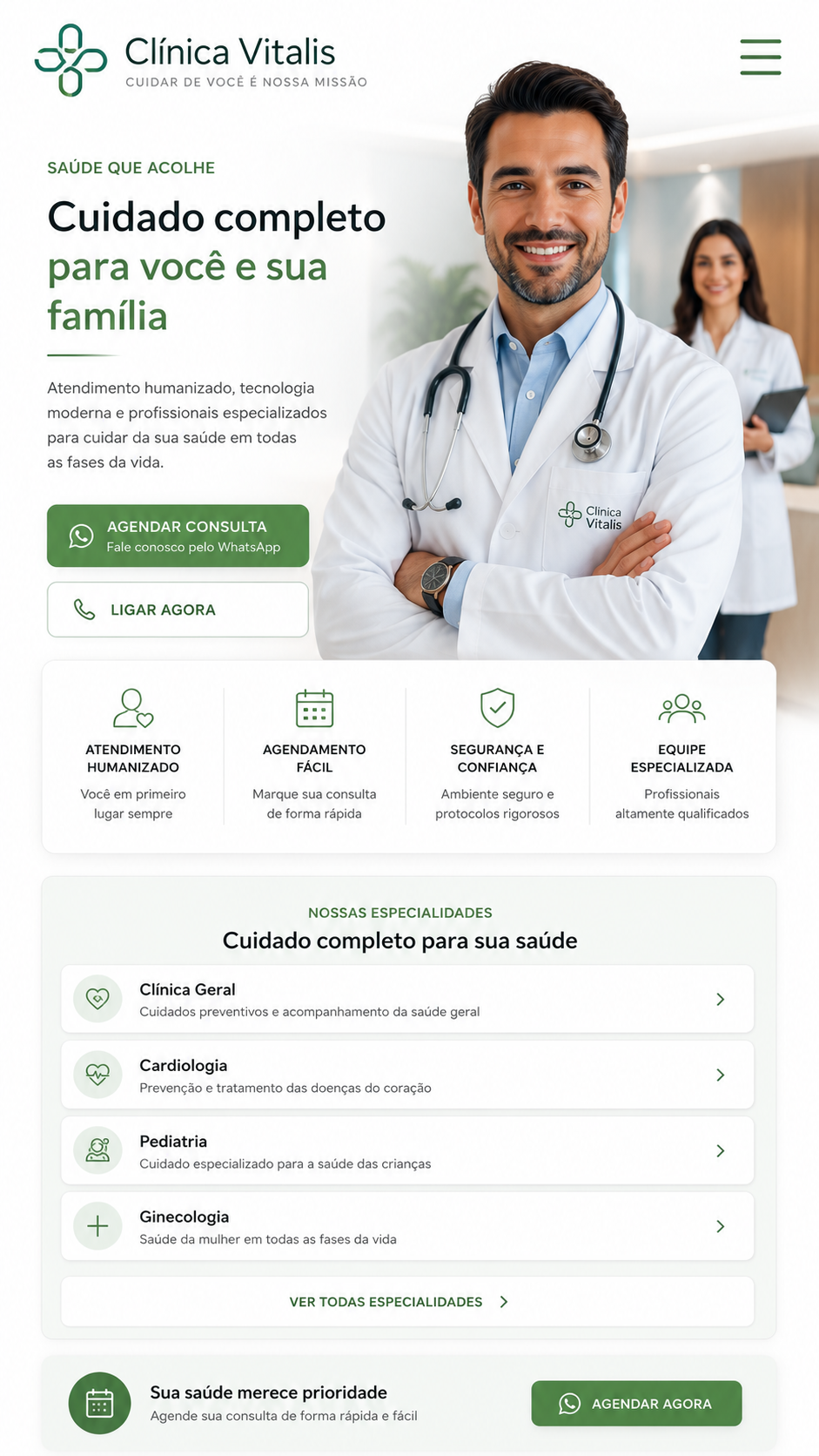 Landing Page Clínica Médica